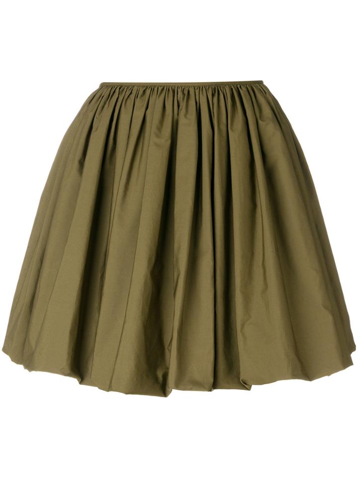 Jil Sander Pleated Full Skirt - Green