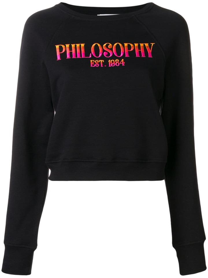 Philosophy Di Lorenzo Serafini Long-sleeve Printed Sweatshirt - Black