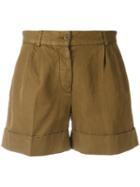 Aspesi Turn-up Cuffs Shorts, Women's, Size: 40, Brown, Cotton/linen/flax