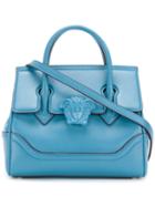 Versace - Small Palazzo Empire Tote - Women - Calf Leather - One Size, Blue, Calf Leather