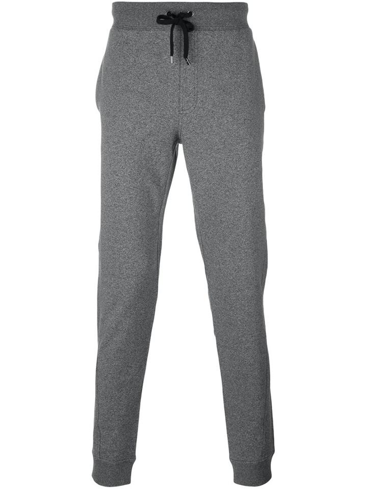 Michael Kors Drawstring Waistband Track Pants, Men's, Size: Large, Grey, Cotton/spandex/elastane