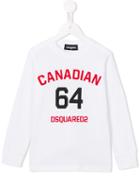 Dsquared2 Kids Canadian 64 Print Sweatshirt, Boy's, Size: 6 Yrs, White