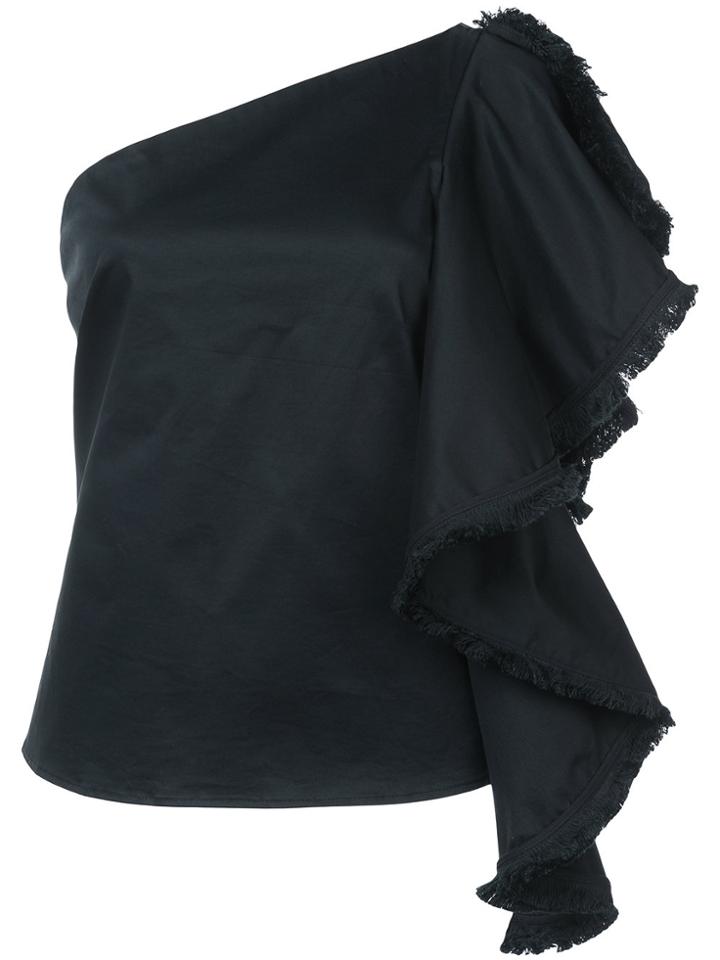 Zac Zac Posen Single Shoulder Blouse - Black