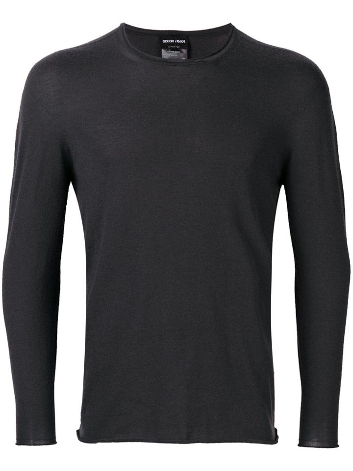 Giorgio Armani Crew Neck Sweater - Blue
