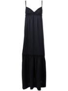 Faith Connexion Flared Trim Dress, Women's, Size: 38, Black, Silk/polyamide/spandex/elastane