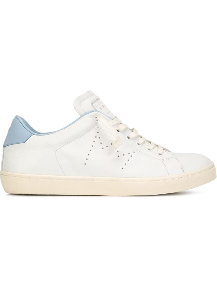 Leather Crown Contrast Back Detail Sneakers, Men's, Size: 45, White, Rubber/leather