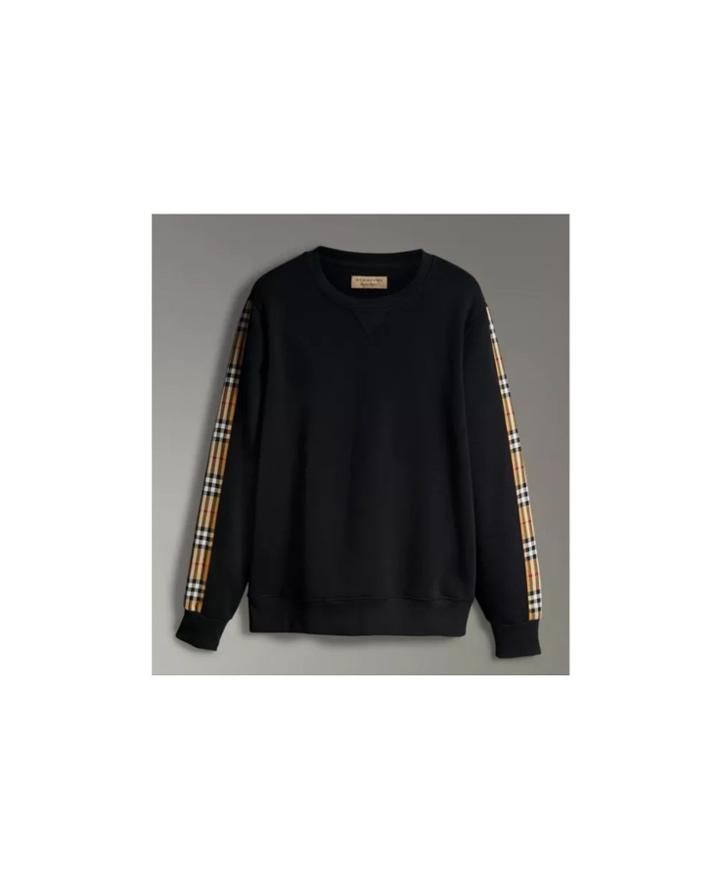 Burberry Vintage Check Detail Cotton Blend Sweatshirt 20543 -