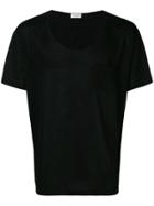 Saint Laurent U Neck T-shirt - Black