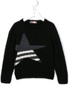 Msgm Kids Star Intarsia Jumper, Boy's, Size: 6 Yrs, Black