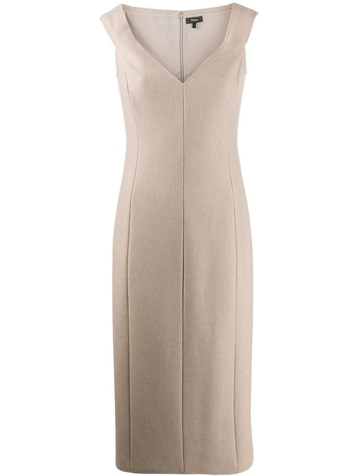 Theory Panelled Midi Dress - Neutrals