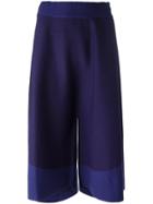 Issey Miyake Elasticated Waistband Cropped Trousers - Pink & Purple