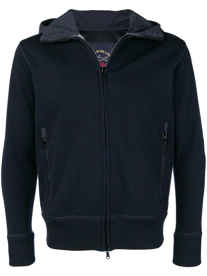 Paul & Shark Hooded Cardigan - Blue