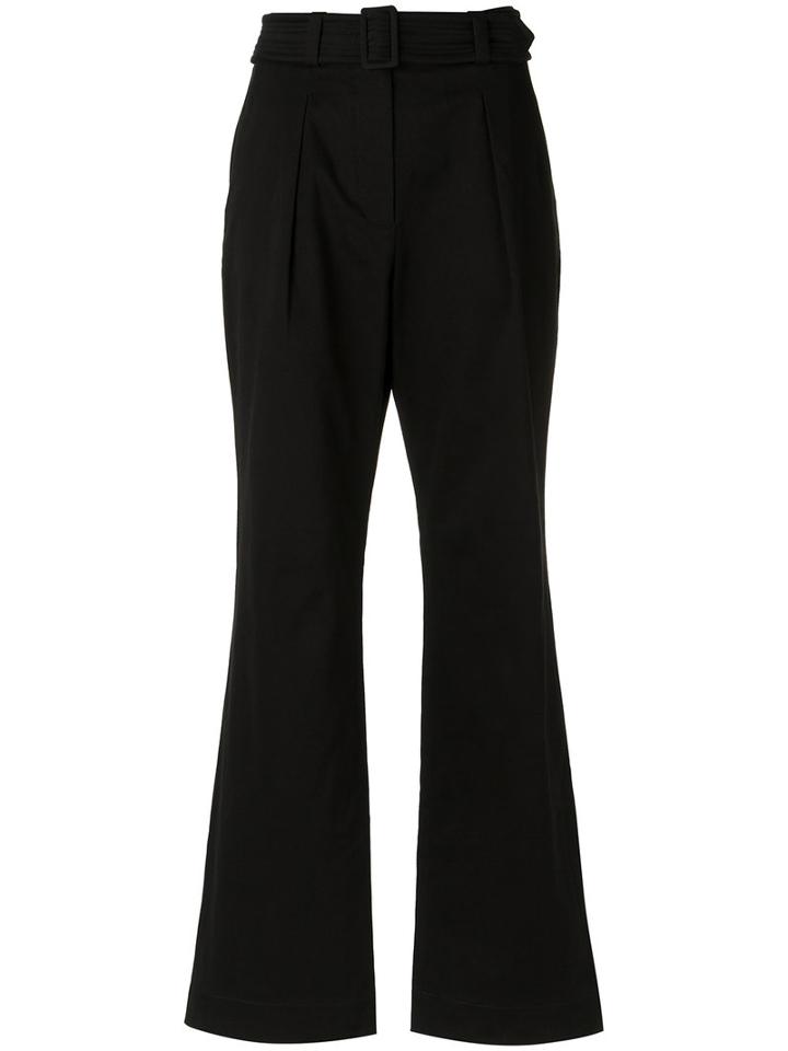 Egrey - Wide Leg Trousers - Women - Cotton/spandex/elastane - 40, Women's, Black, Cotton/spandex/elastane
