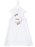 Fendi Kids Logo Print Dress, Girl's, Size: 8 Yrs, Red