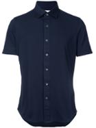 Estnation - Short Sleeve Shirt - Men - Cotton - S, Blue, Cotton