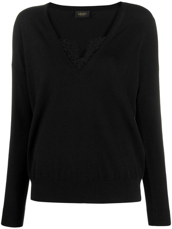 Liu Jo Lace Insert Jumper - Black
