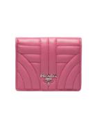 Prada Pink Leather French Wallet - Pink & Purple
