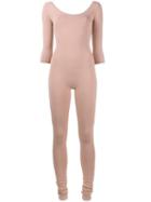 Valentino Scoop Neck Jumpsuit, Women's, Size: Small, Nude/neutrals, Viscose/polyamide/polyester/spandex/elastane