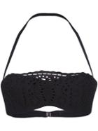 Ermanno Scervino - Lace Bandeau Bikini Top - Women - Nylon/spandex/elastane - I, Black, Nylon/spandex/elastane