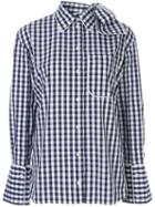 Jw Anderson Check Bow Collar Shirt - Blue