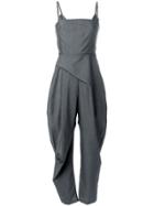 Chalayan Asymmetric Drape Jumpsuit - Grey