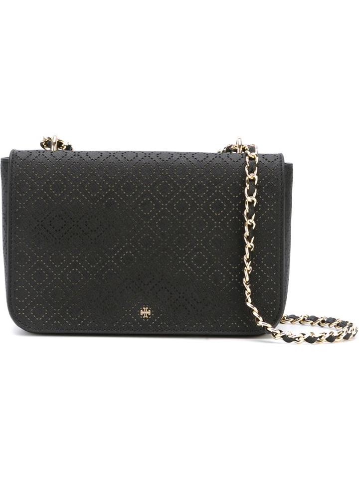 Tory Burch Robinson Shoulder Bag, Women's, Black, Calf Leather