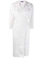 Thierry Mugler Vintage 1980's Built-in-belt Dress - White