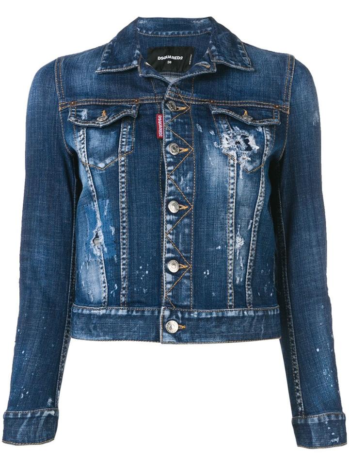 Dsquared2 Distressed Jacket - Blue
