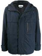 Closed Boxy Fit Hooded Jacket - Blue