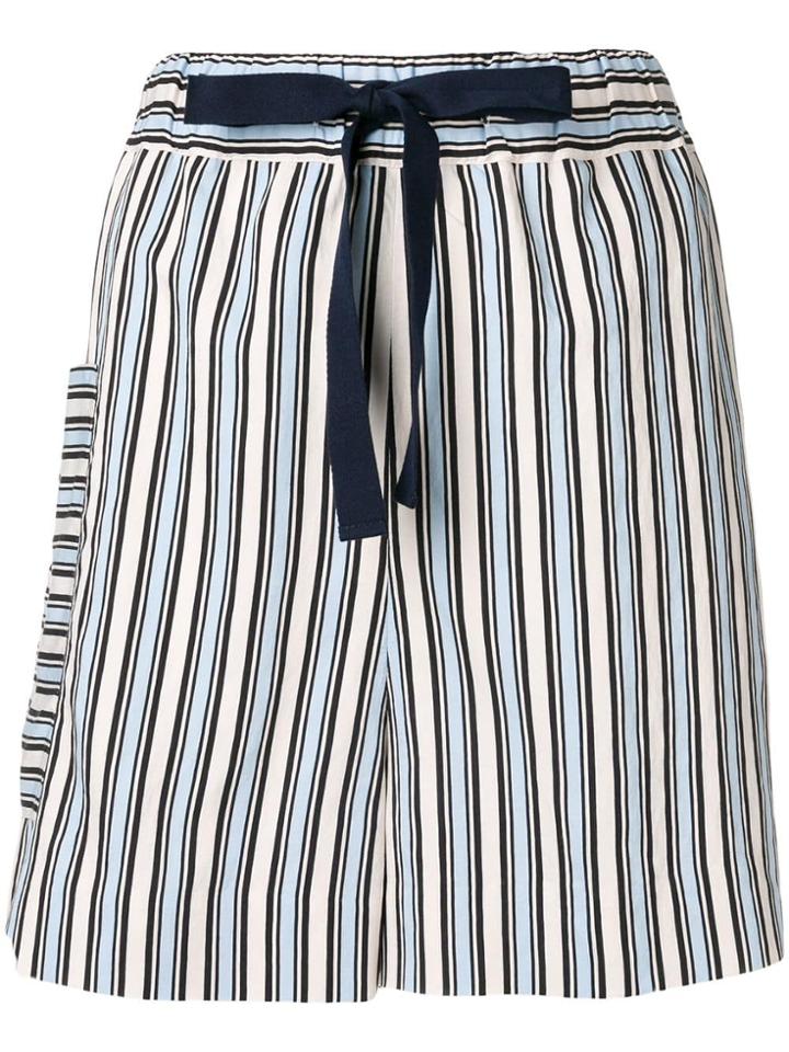 Chinti & Parker High-waist Striped Shorts - Neutrals