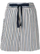 Chinti & Parker High-waist Striped Shorts - Neutrals
