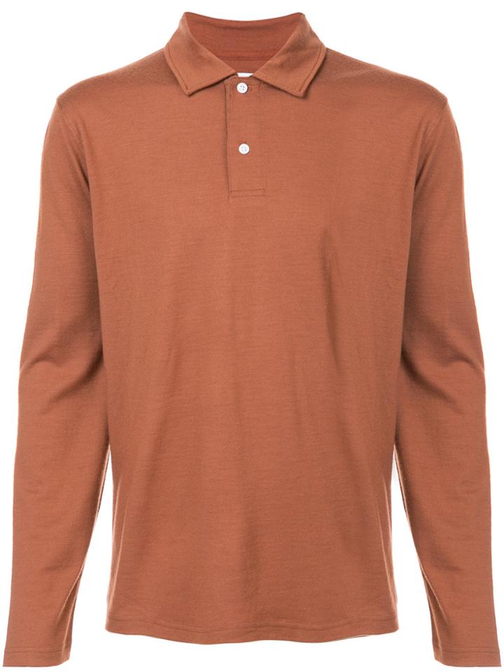 Saturdays Nyc Longsleeved Polo Shirt - Brown