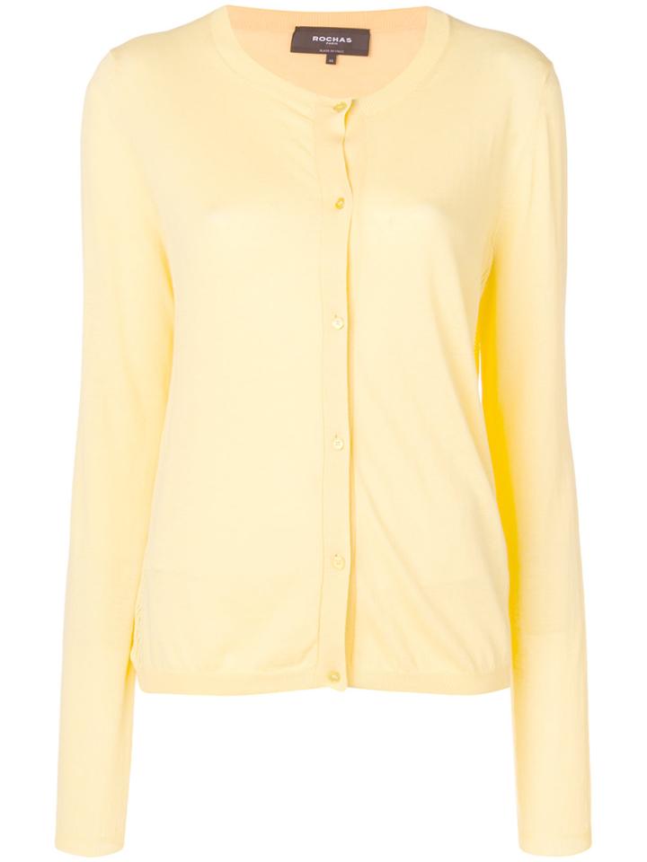 Rochas Front Button Cardigan - Yellow & Orange