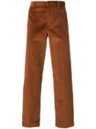Msgm Corduroy Regular-fit Trousers - Brown