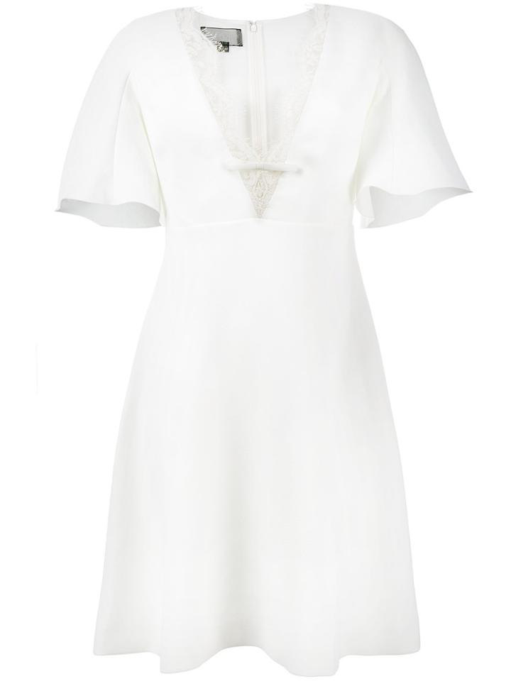 Giambattista Valli Lace Trimmed V-neck Dress - Nude & Neutrals