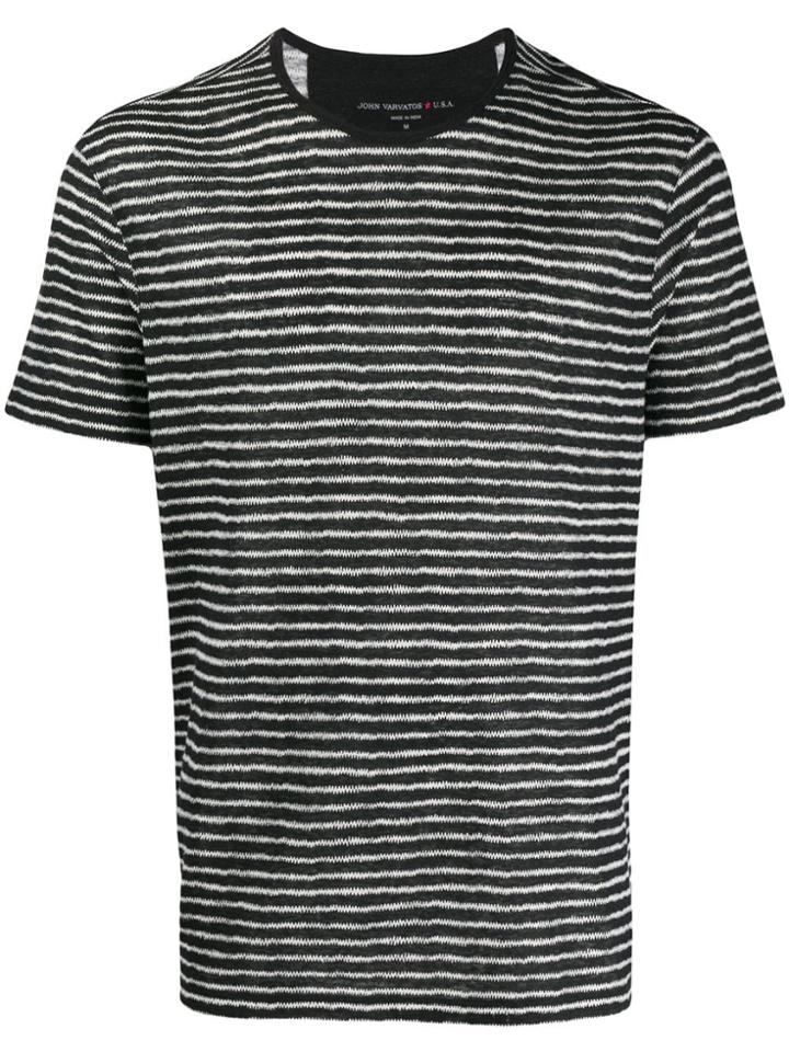 John Varvatos Striped T-shirt - Black