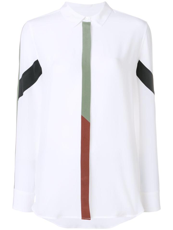Equipment Panelled Colour Shirt - White