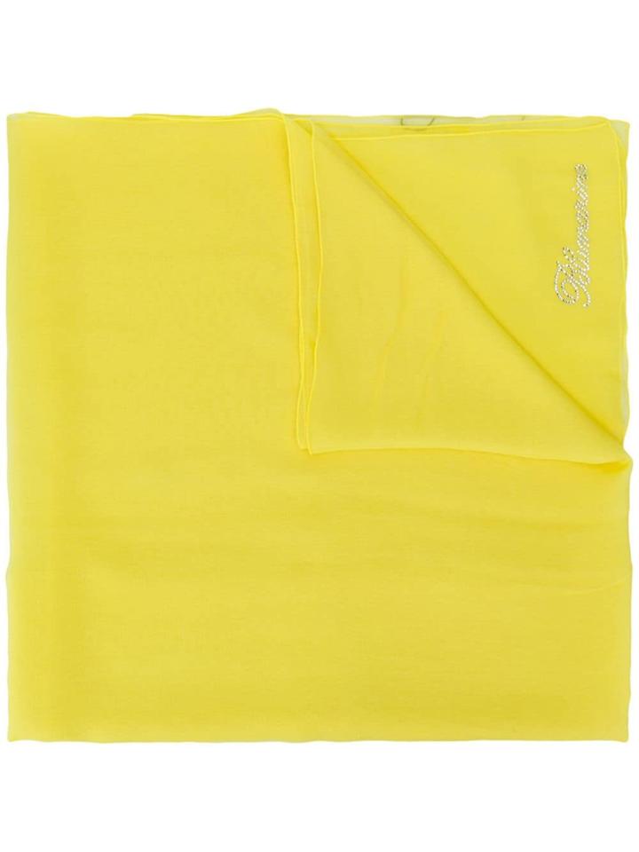 Blumarine Silk Sheer Scarf - Yellow