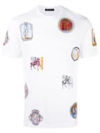 Versace Patch Print T-shirt, Men's, Size: Xxxl, White, Cotton