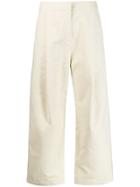 Sara Lanzi Cropped Wide-leg Trousers - Neutrals