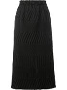 Issey Miyake Chevron Quilted Skirt - Black