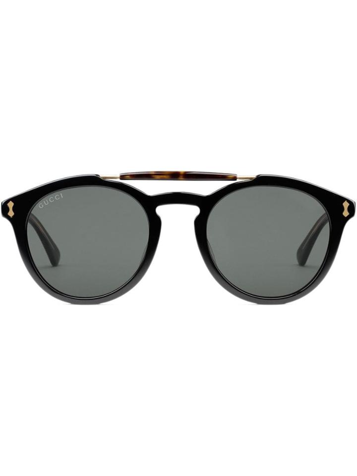 Gucci Eyewear Occhiali Da Sole Rotondi In Acetato - Black