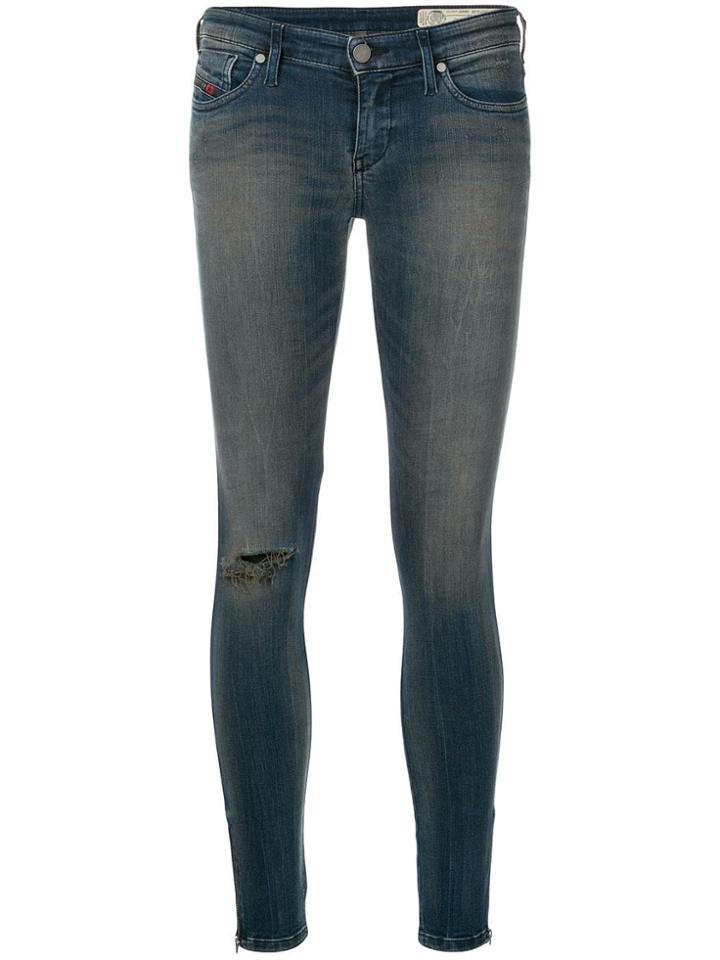 Diesel Skinzee-low-zip 084xf Jeans - Blue