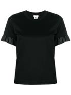 Comme Des Garçons Noir Kei Ninomiya Satin Trim T-shirt - Black
