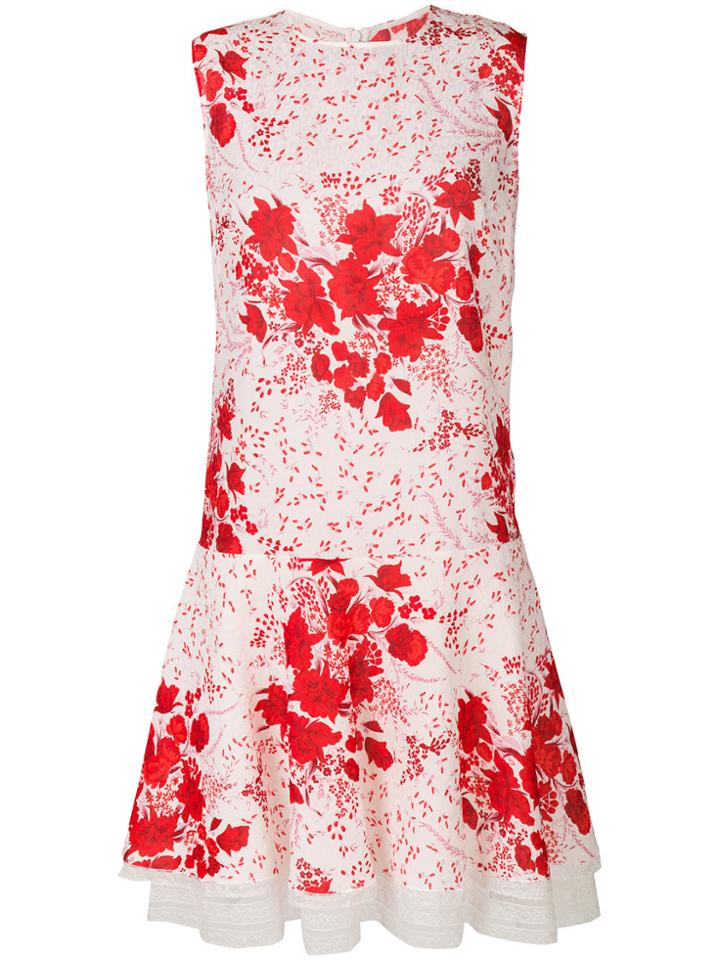 Ermanno Scervino Floral Print Shift Dress - White