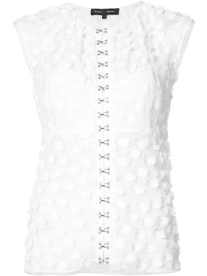 Proenza Schouler Sleeveless Hook And Eye Top - White