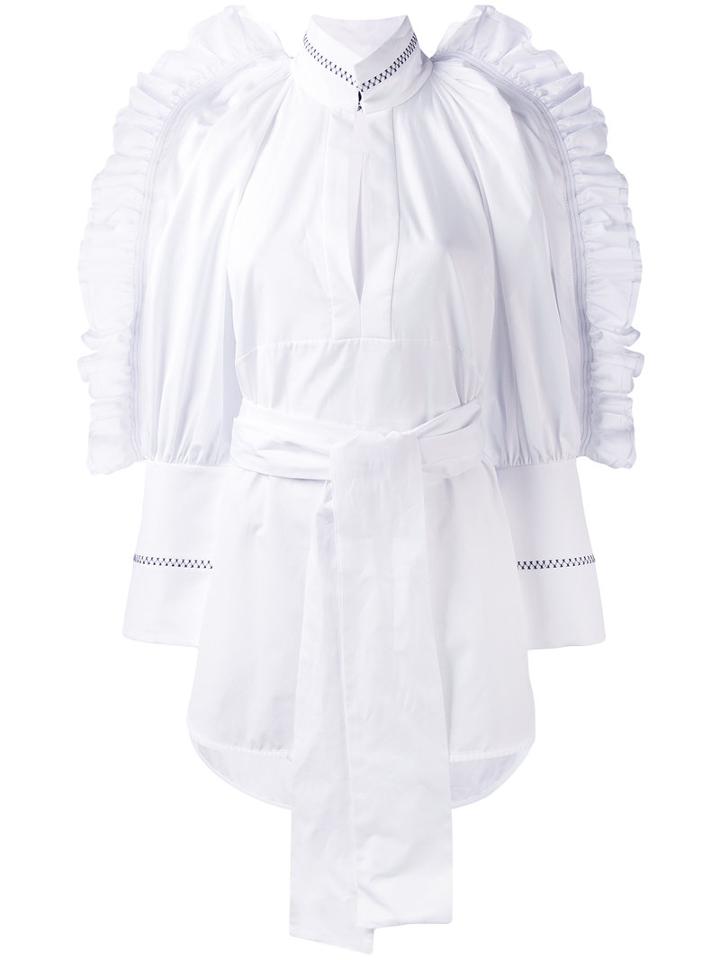 Ellery - Stylized Shirt - Women - Cotton - 8, White, Cotton