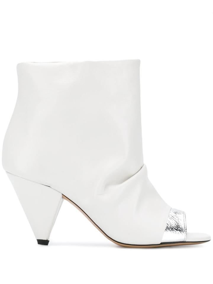 Marc Ellis Peep-toe Boots - White