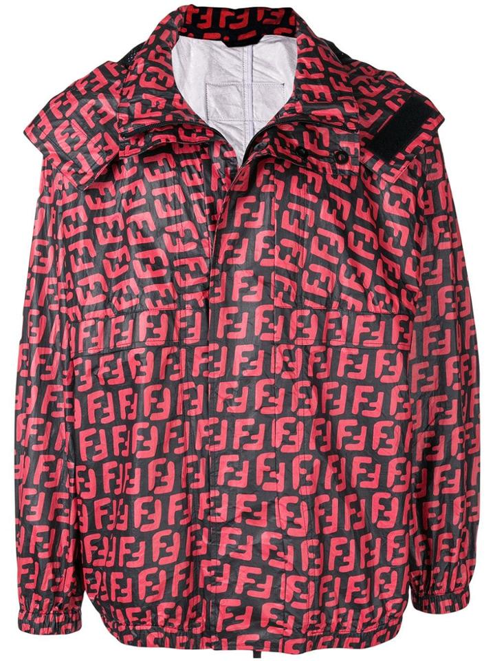 Fendi Ff Printed Jacket - Red