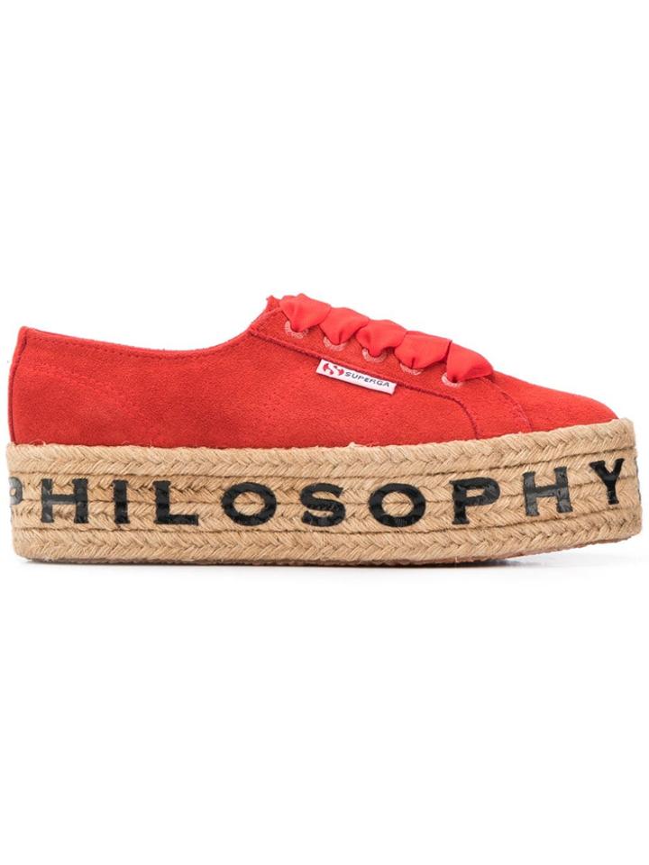 Philosophy Di Lorenzo Serafini Logo Espadrille Sneakers - Red
